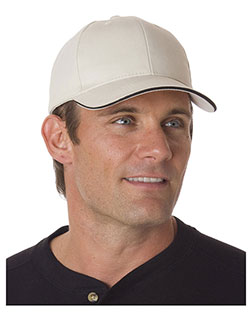 Bayside 3621 Unisex Brushed Twill Structured Sandwich Cap at GotApparel