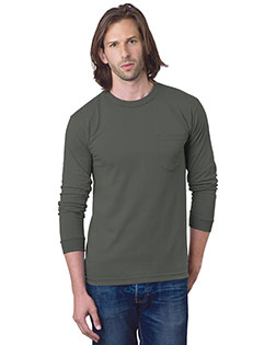 Bayside 8100 Men Long-Sleeve Tee With Pocket at GotApparel