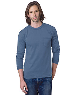 Bayside 8100 Men Long-Sleeve Tee With Pocket at GotApparel