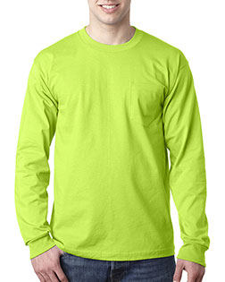 Bayside 8100 Men Long-Sleeve Tee With Pocket at GotApparel