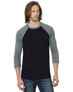 Bayside BA9525 Unisex 4.2 oz Triblend 3/4-Sleeve Raglan T-Shirt at GotApparel