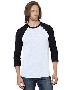 Bayside BA9525 Unisex 4.2 oz Triblend 3/4-Sleeve Raglan T-Shirt at GotApparel