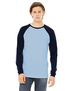 Bella + Canvas 3000C Men Jersey Long-Sleeve Baseball T-Shirt at GotApparel