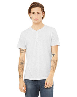 Bella + Canvas 3125 Men Tri-Blend Short-Sleeve Henley at GotApparel