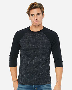 Bella + Canvas 3200 Unisex 3/4 Sleeve Baseball Tee at GotApparel