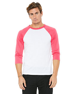 Bella + Canvas 3200 Unisex 3/4 Sleeve Baseball Tee at GotApparel