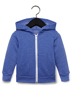 Bella + Canvas 3739T Toddler Full-Zip Hooded Sweatshirt at GotApparel