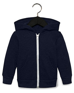 Bella + Canvas 3739T Toddler Full-Zip Hooded Sweatshirt at GotApparel