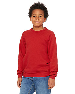 Bella + Canvas 3901Y Youth Sponge Fleece Raglan Sweatshirt at GotApparel