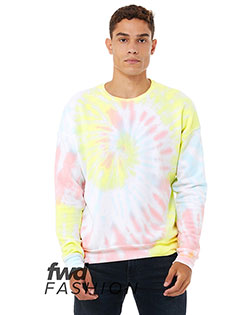 Bella + Canvas 3945RD  FWD Fashion Unisex Tie-Dye Pullover Sweatshirt at GotApparel