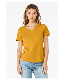 Bella + Canvas 6405 Women Missys Relaxed Jersey Short-Sleeve V-Neck T-Shirt at GotApparel