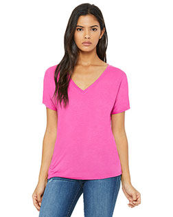 Bella + Canvas 8815 Women Slouchy V-Neck T-Shirt at GotApparel