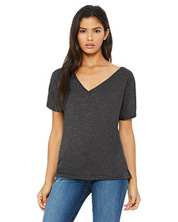 Bella + Canvas 8815 Women Slouchy V-Neck T-Shirt at GotApparel