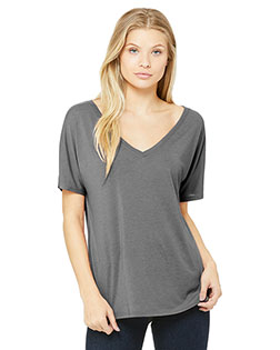 Bella + Canvas 8815 Women Slouchy V-Neck T-Shirt at GotApparel