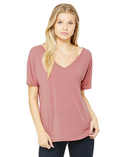 Bella + Canvas 8815 Women Slouchy V-Neck T-Shirt at GotApparel