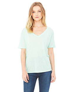 Bella + Canvas 8815 Women Slouchy V-Neck T-Shirt at GotApparel