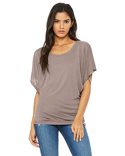 Bella + Canvas 8821 Women Flowy Draped Sleeve Dolman T-Shirt at GotApparel