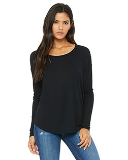 Bella + Canvas 8852 Women Flowy Long-Sleeve T-Shirt With 2x1 Sleeves at GotApparel