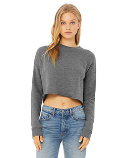 Bella + Canvas B7503 Ladies 7 oz Cropped Fleece Crew at GotApparel