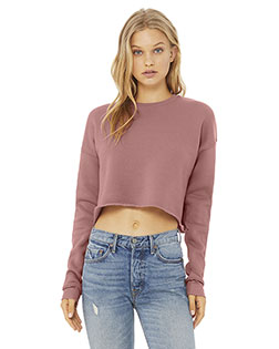 Bella + Canvas B7503 Ladies 7 oz Cropped Fleece Crew at GotApparel