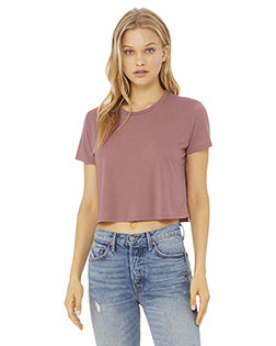 Bella + Canvas B8882 Ladies 3.7 oz Flowy Cropped T-Shirt at GotApparel