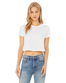 Bella + Canvas B8882 Ladies 3.7 oz Flowy Cropped T-Shirt at GotApparel