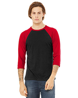 Bella + Canvas BC3200 Men 3.6 oz 3/4-Sleeve Baseball Tee at GotApparel