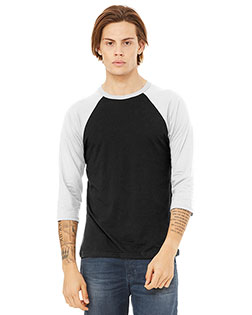 Bella + Canvas BC3200 Men 3.6 oz 3/4-Sleeve Baseball Tee at GotApparel
