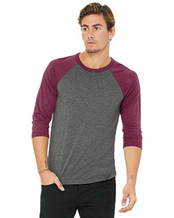 Bella + Canvas BC3200 Men 3.6 oz 3/4-Sleeve Baseball Tee at GotApparel