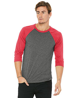 Bella + Canvas BC3200 Men 3.6 oz 3/4-Sleeve Baseball Tee at GotApparel