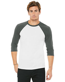 Bella + Canvas BC3200 Men 3.6 oz 3/4-Sleeve Baseball Tee at GotApparel