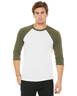 Bella + Canvas BC3200 Men 3.6 oz 3/4-Sleeve Baseball Tee at GotApparel