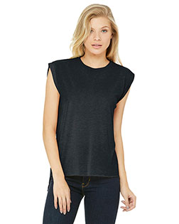 Bella + Canvas BC8804 Women's Flowy Muscle Tee With Rolled Cuffs at GotApparel