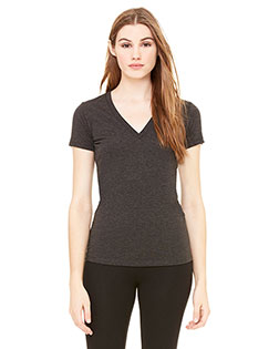 Bella + Canvas 8435 Women Triblend Short Sleeve Deep Vneck Tshirt at GotApparel
