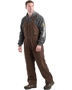 Berne B377  Men's Heartland Insulated Washed Duck Bib Overall at GotApparel