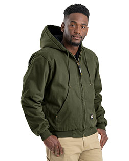 Berne HJ375T Men's Tall Highland Washed Cotton Duck Hooded Jacket at GotApparel