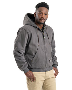 Berne HJ375T Men's Tall Highland Washed Cotton Duck Hooded Jacket at GotApparel