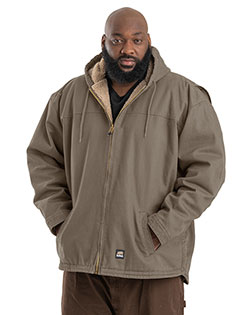 Berne HJ626  Men's Heartland Washed Duck Hooded Work Coat at GotApparel