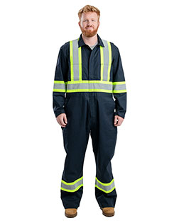 Berne HVC250  Men's Safety Striped Unlined Coverall at GotApparel