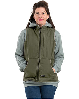 Berne WV15  Ladies' Sherpa-Lined Softstone Duck Vest at GotApparel