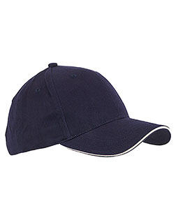 Big Accessories / Bagedge BX004 Unisex 6-Panel Twill Sandwich Baseball Cap at GotApparel