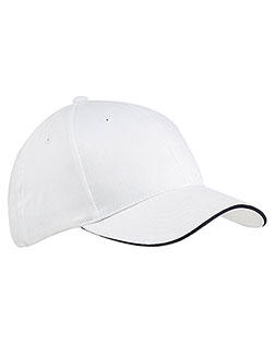 Big Accessories / Bagedge BX004 Unisex 6-Panel Twill Sandwich Baseball Cap at GotApparel