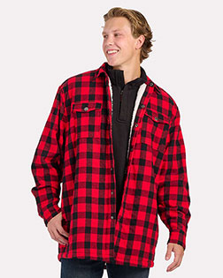 Boxercraft BM7601 Men's Flannel Sherpa Workshirt at GotApparel