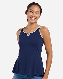 Boxercraft BW2506 Women's Split Shoulder Tank Top at GotApparel