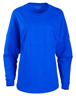 BOXERCRAFT BW3514 Women 's Pom Pom Long Sleeve Jersey T-Shirt at GotApparel