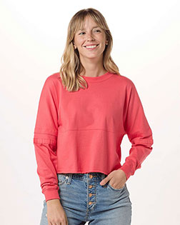 Boxercraft BW3515 Ladies' Cropped Retro Pom Pom Jersey Fleece at GotApparel