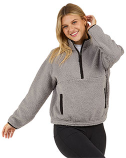 Boxercraft BW8501 Ladies' Everest Pile Fleece Half-Zip Pullover at GotApparel