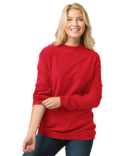 BOXERCRAFT D02  LadiesRally Corduroy Knit Pullover Crew at GotApparel