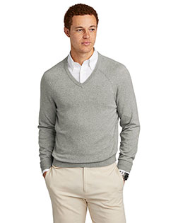 Brooks Brothers Cotton Stretch V-Neck Sweater BB18400 at GotApparel