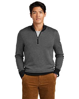 Brooks Brothers ®  Washable Merino Birdseye 1/4-Zip Sweater BB18412 at GotApparel